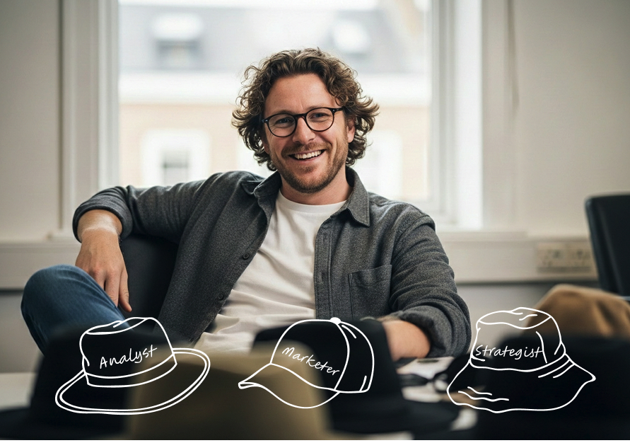 Business owner with doodle hats